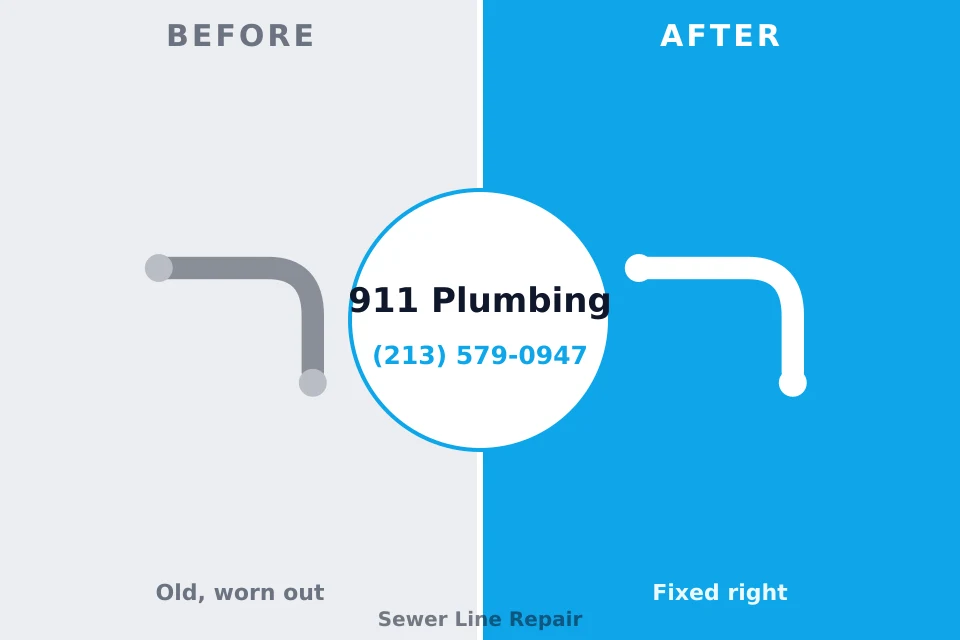 Before and after: plumbing company Azle, TX